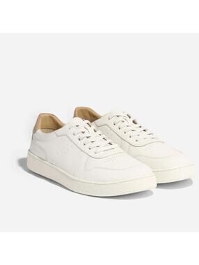 Nisolo Men's White and Cream Trainer